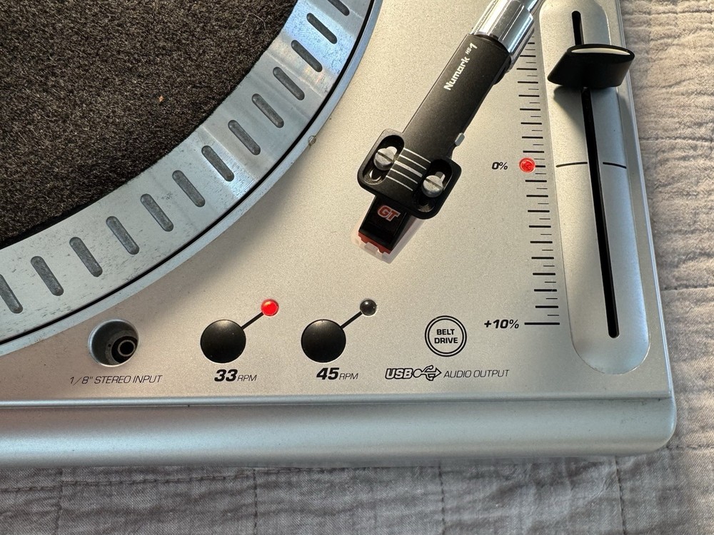 Numark TTUSB DJ Turntable Record Player USB Aux Audio Interface, Tested