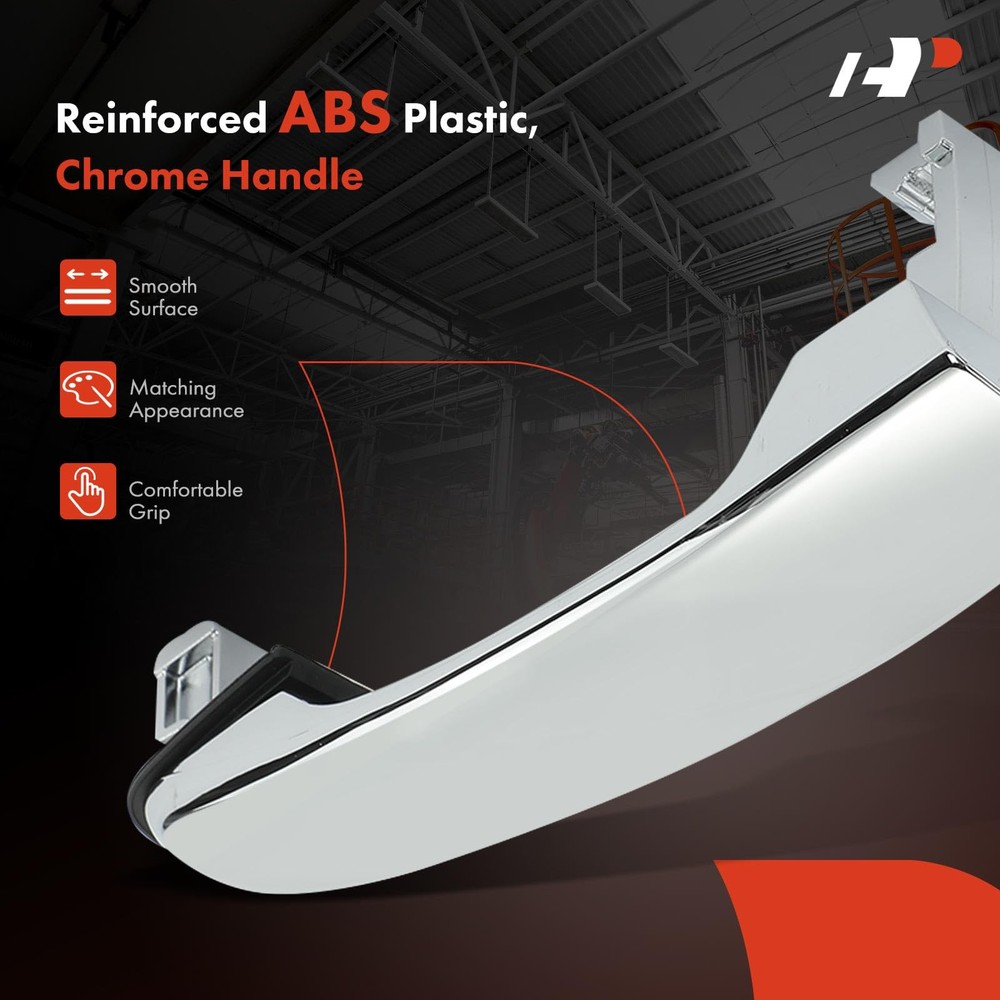 A-Premium Front Left Driver Side Exterior Door Handle with Keyhole Chrome