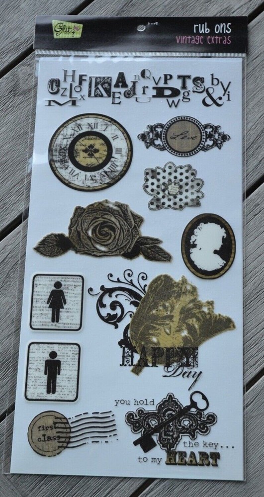 Glitz Rub Ons Vintage Extra RO2763