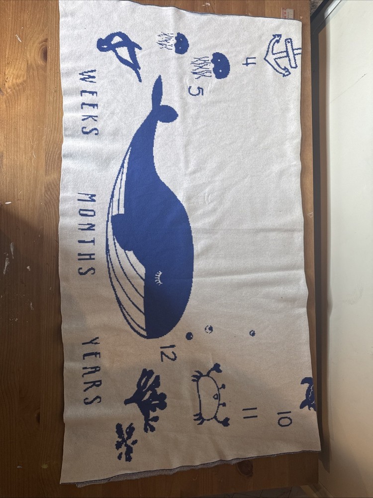 Little Days Milestone Whale Blanket