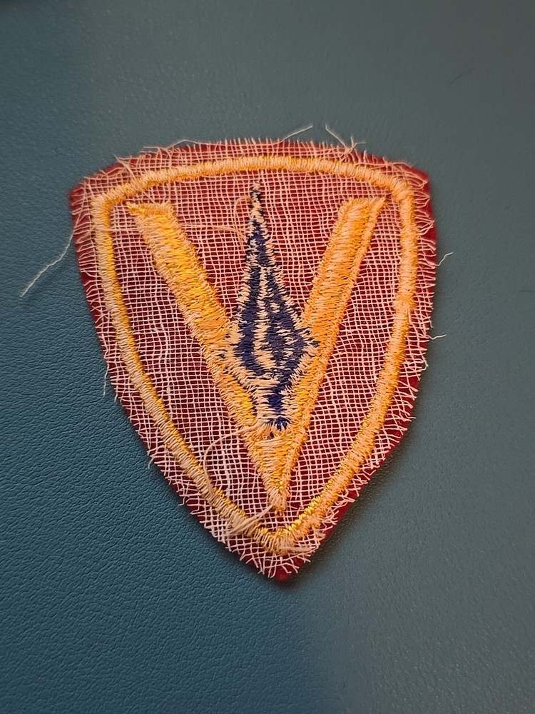 5th Marine Corps Division (USMC)Patch-Stitched on Wool-CC Backing-WW-II