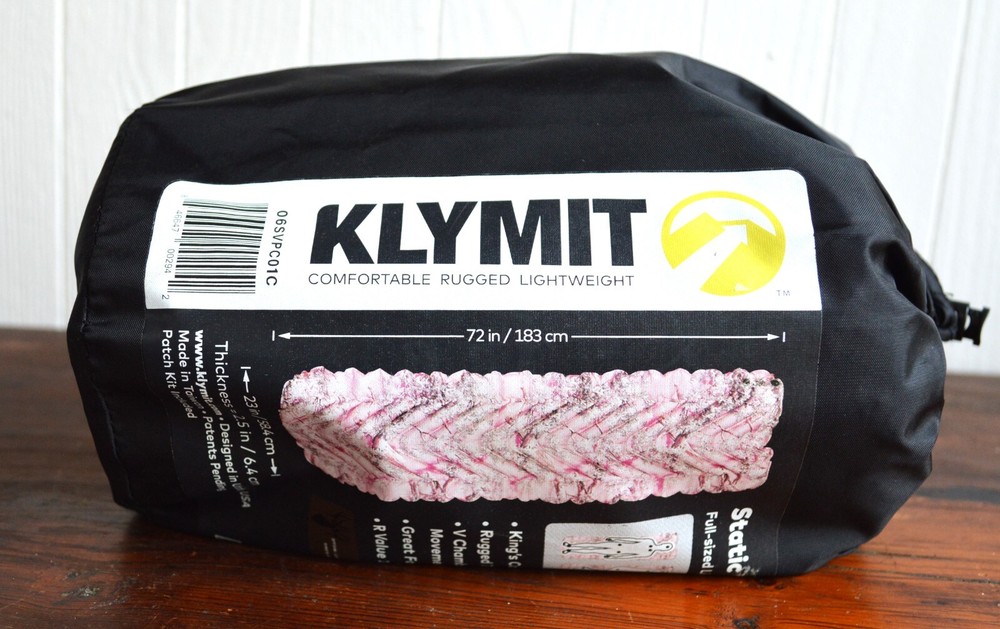 Klymit Static V Pink Camo Sleeping Pad-NWT