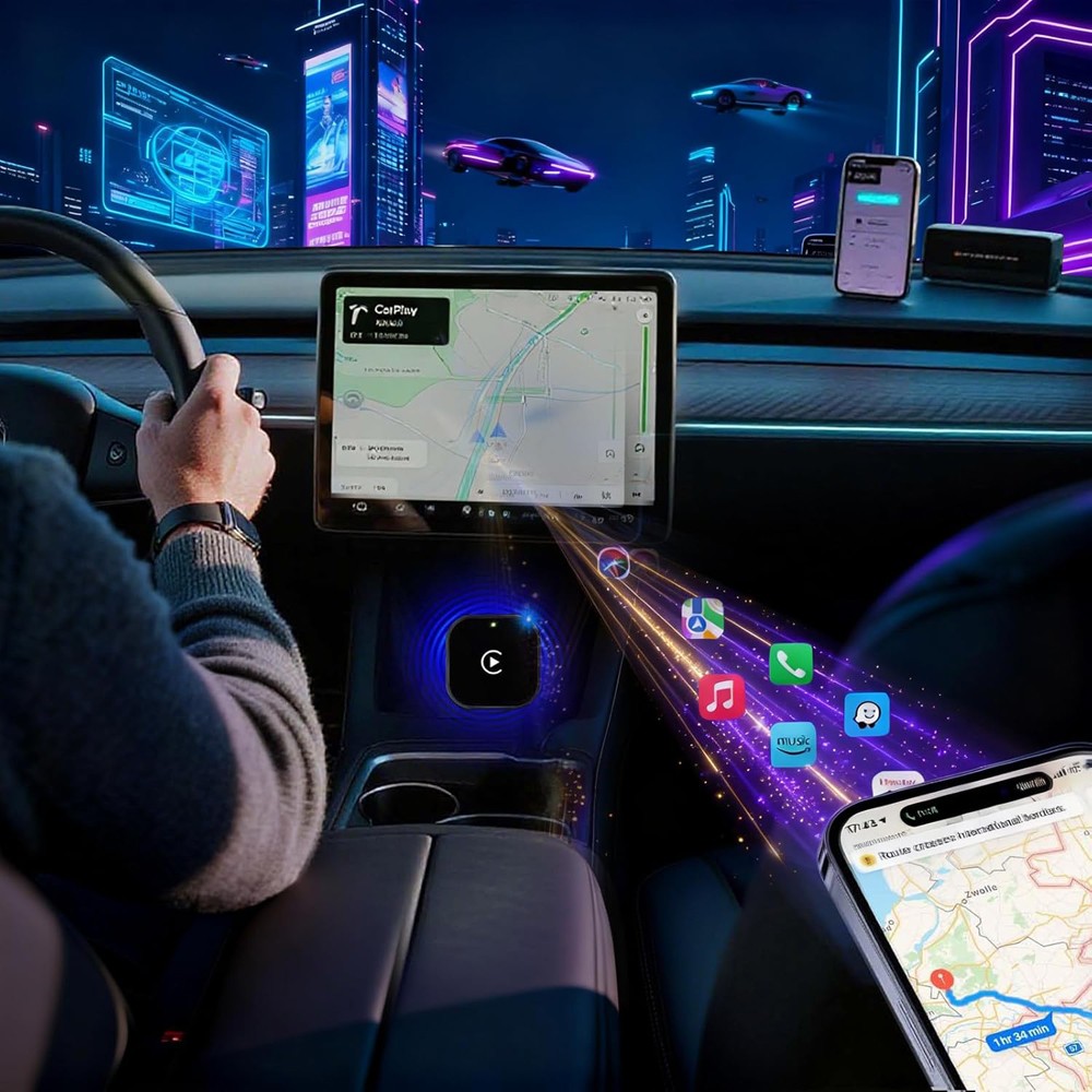 USB Wireless Carplay Adapter For iPhone Android Wireless Dongle Plug ＆ Play 2025