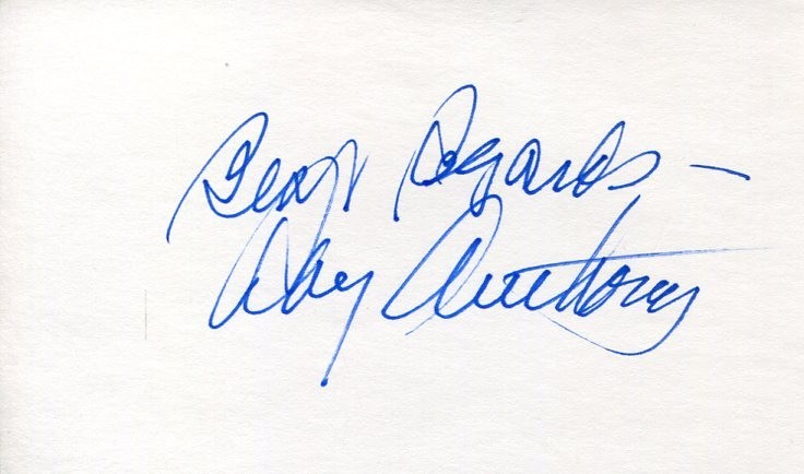 Ray Anthony Jazz Big Band Great Signed Autograph