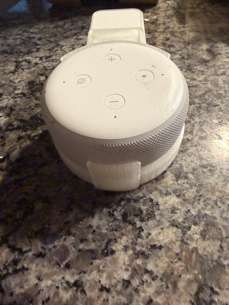 Amazon Echo Dot 3rd Generation Smart Speaker White With Wall Mount Holder