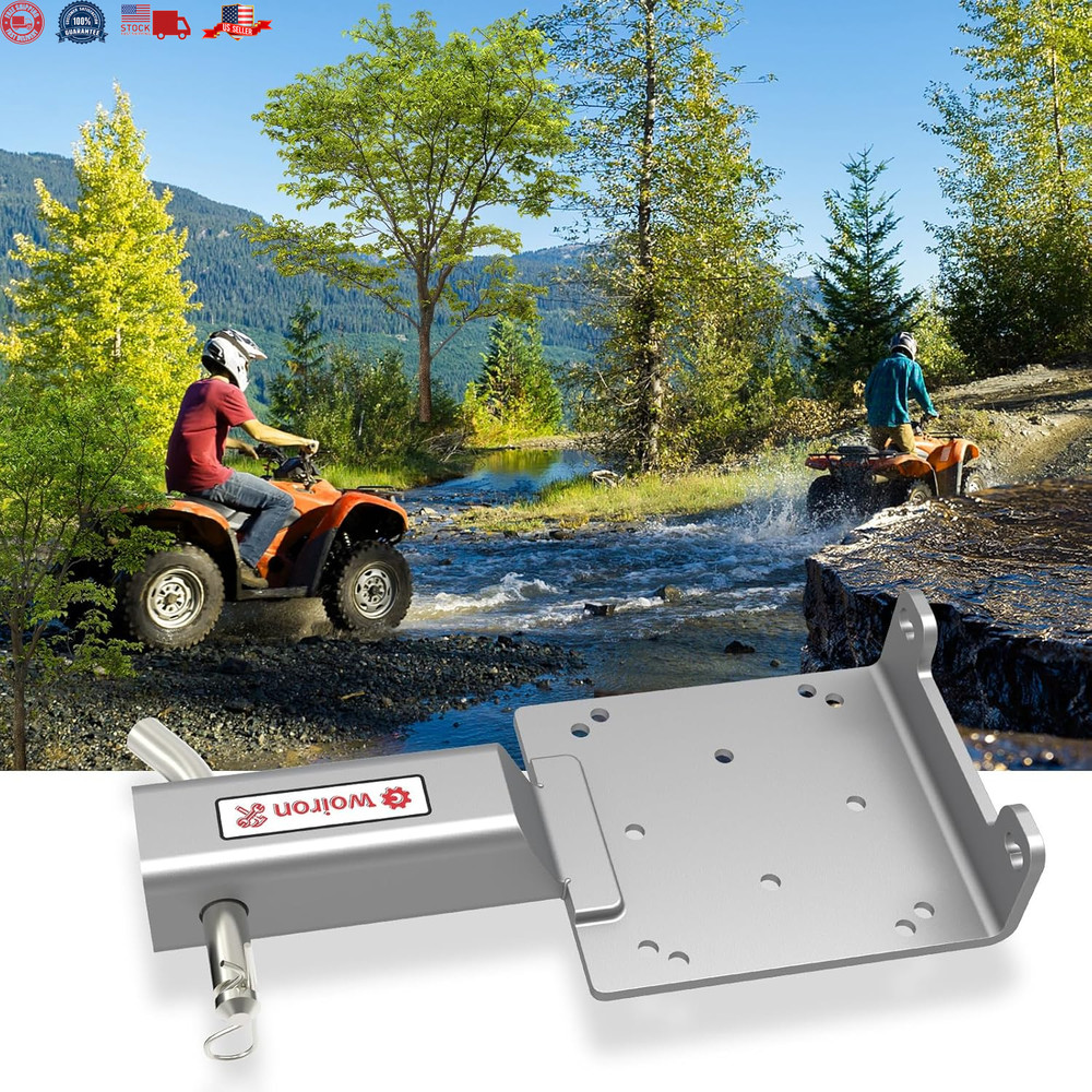Universal 2" Receiver Trailer Hitch Winch Mount Plate Winch Mounting BracketW