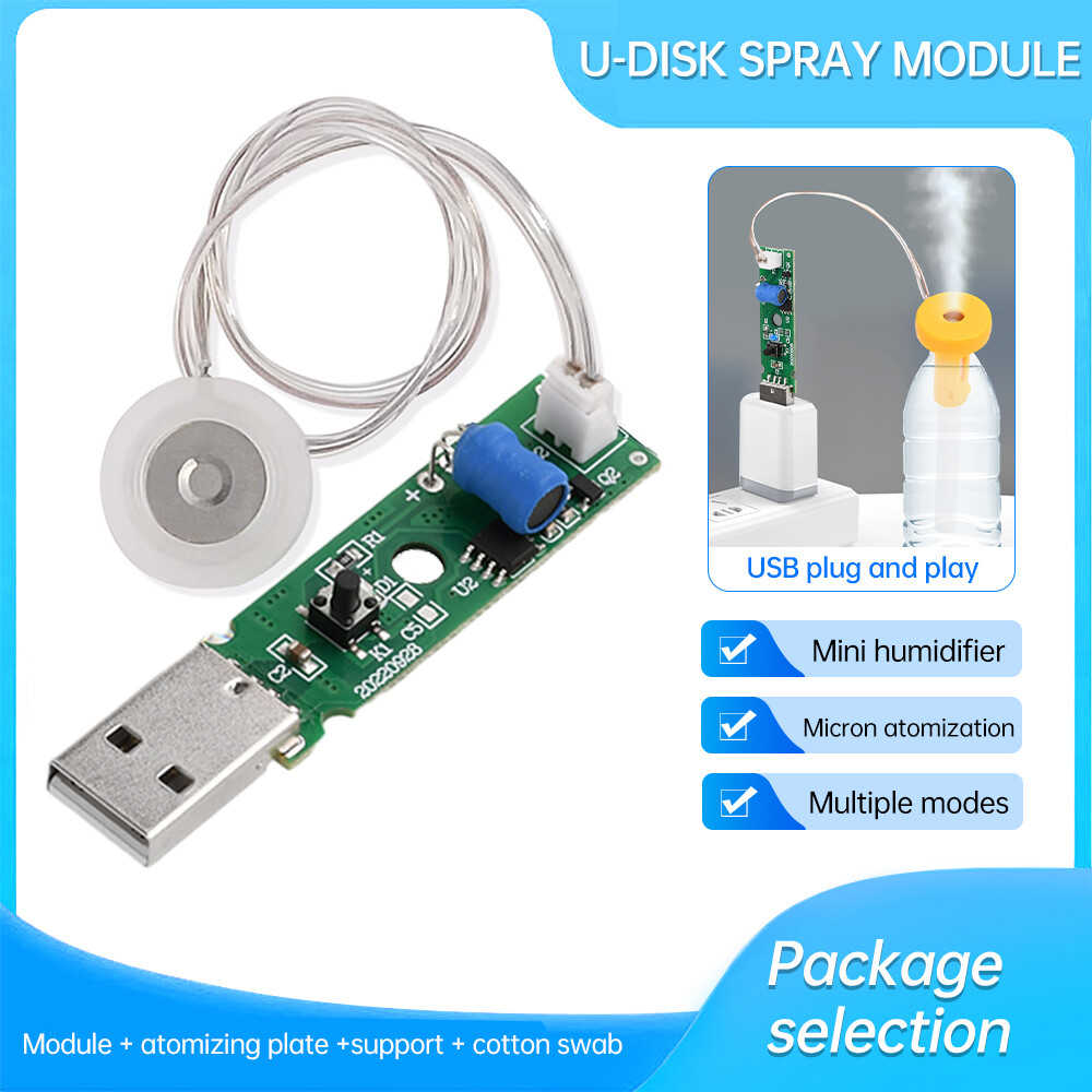 USB DC 5V Ultrasonic Mist Maker Atomizing Module Humidifier DIY Kits 108KHZ