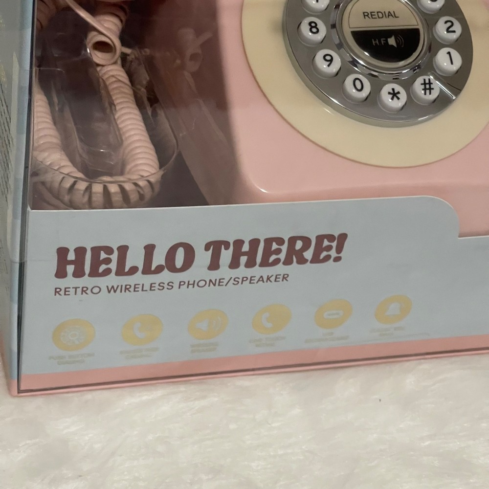 Hello there retro wireless phone speaker bluetooth new