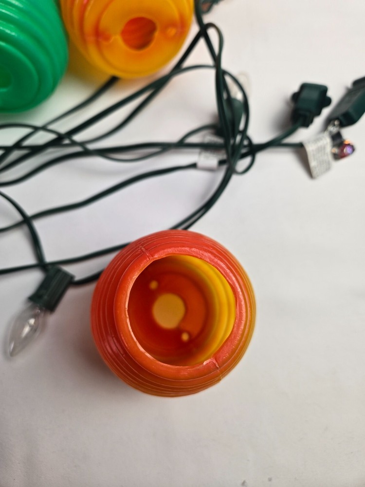 Vintage Beehive Shaped Blow Mold Patio String Light Set, 7 Light String