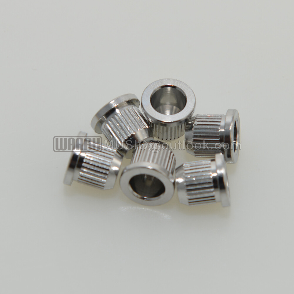 6pcs/set Brass Through Body String Ferrules String Bushings For Electric Guitar