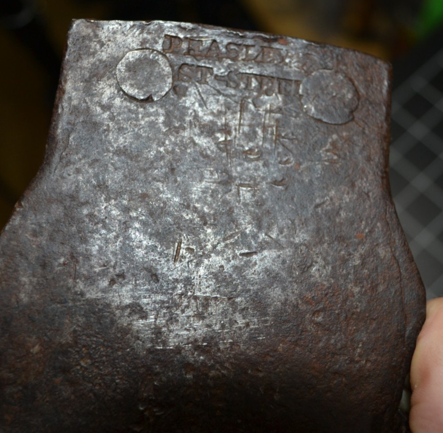 PRIEST - PEASLEY - BROAD AXE HEAD - CAST STEEL - VG++