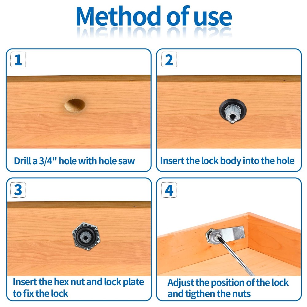 2 Pack 7 8 Inch Thumb Operated Offset Cam Lock