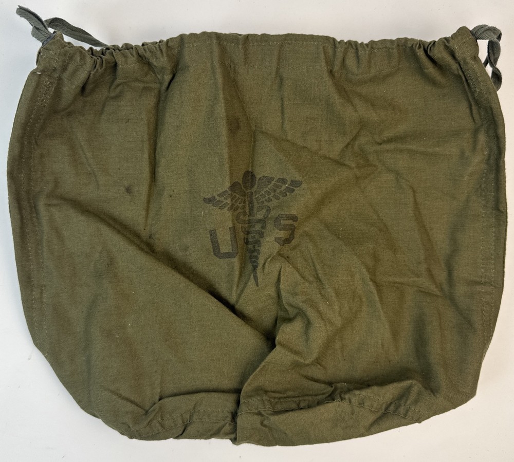VTG USGI Military Patients Personal Effects Cloth Bag Pull String Keith & Keith