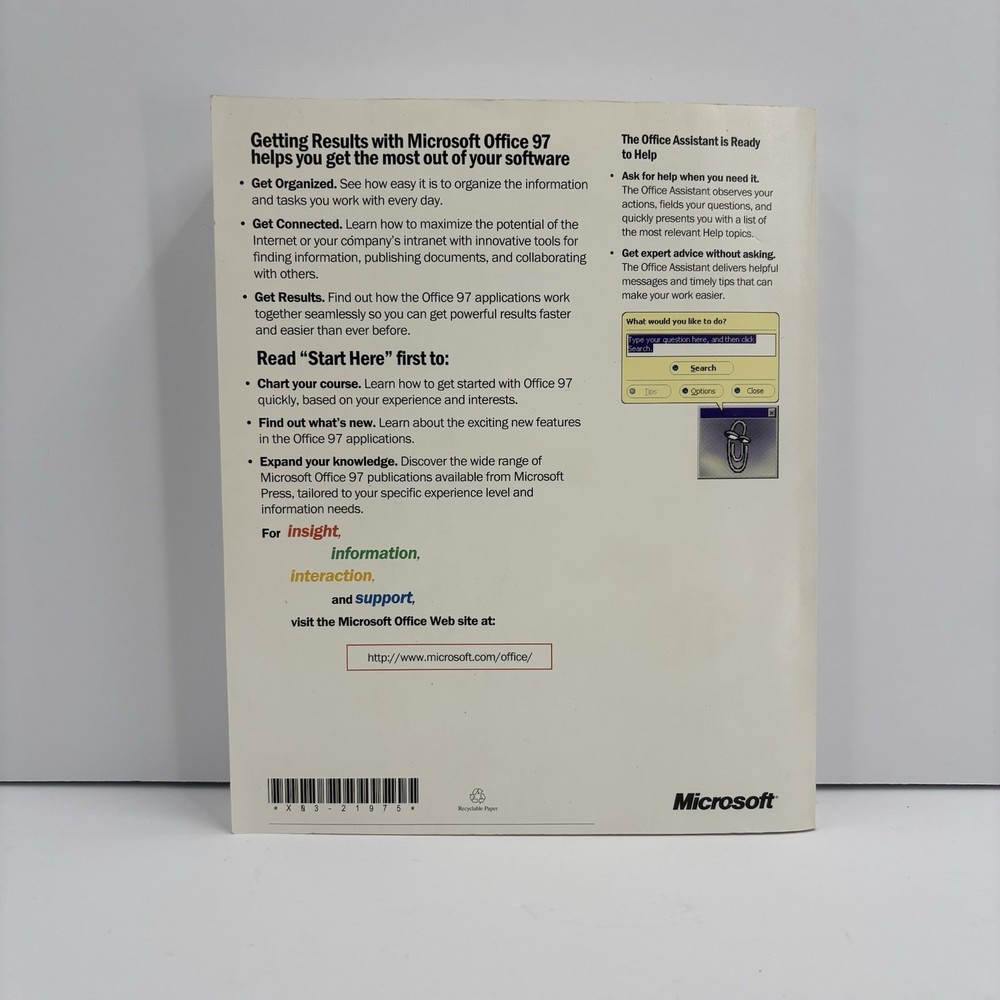 Getting Results Microsoft Office 97 Book 1997 Vintage Computer Guide