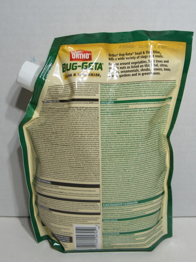 2 Ortho Bug-Geta Buggeta Snail and Slug Killer 2Lbs. Shake Pour (4 Pounds Total)