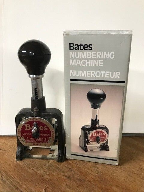 Bates Numbering Machine Numeroteur