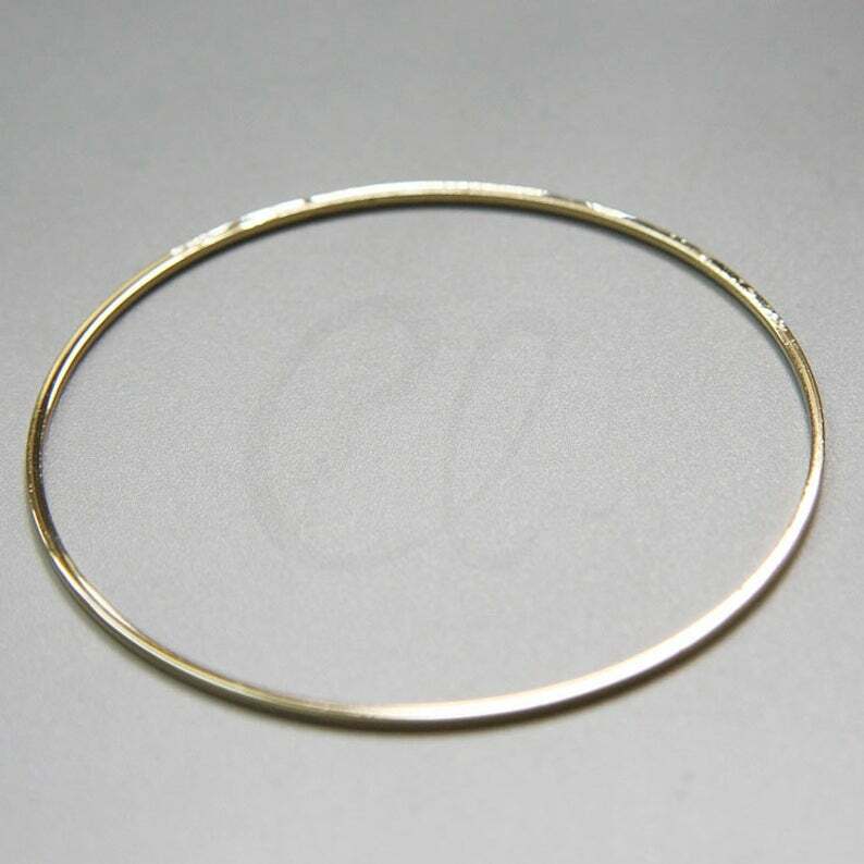 One Piece Gold Plated Brass Base Flat CLOSED Ring-Link-Loop 50x1mm (C3071C)