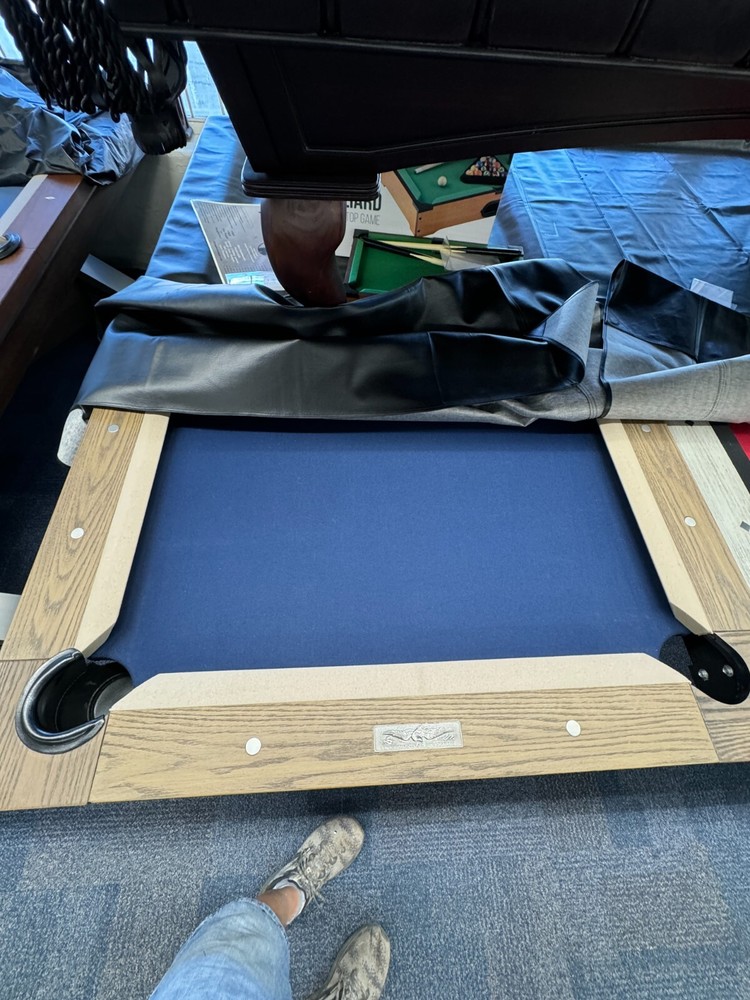 7' Invitational with Teflon Two Tone Pool / Billiard Table Felt Fabric Cloth