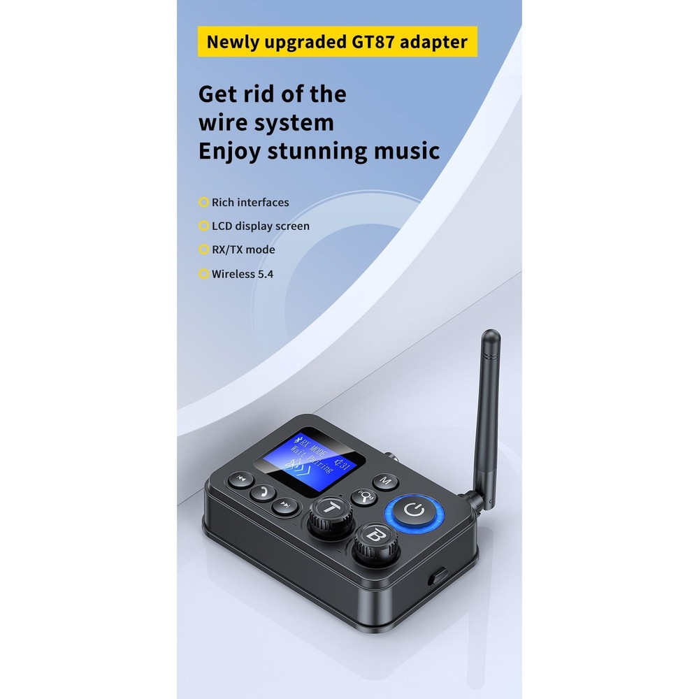 For Bluetooth 5.4 Transmitter Receiver 3.5mm AUX RCA Audio Adapter Professional