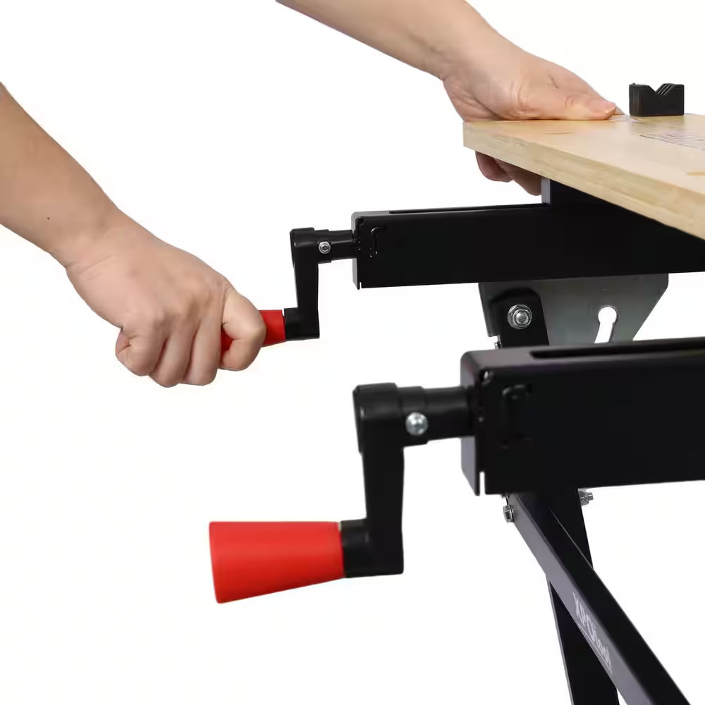 Folding Workbench-Portable Work Table with Adjustable Jaws, Vertical Clamping fo