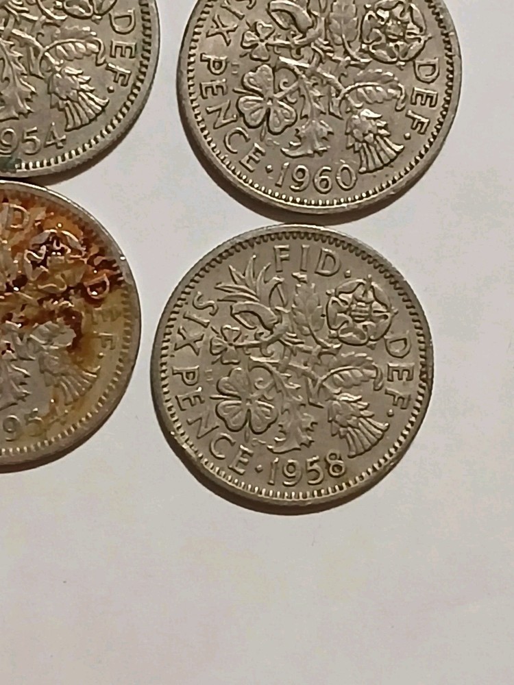 6 Sixpence Coins