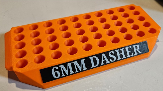 Reloading Tray for 6mm Dasher or similar size - Select Color