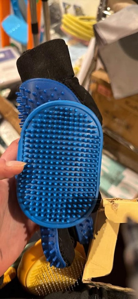 Pet brush with glove