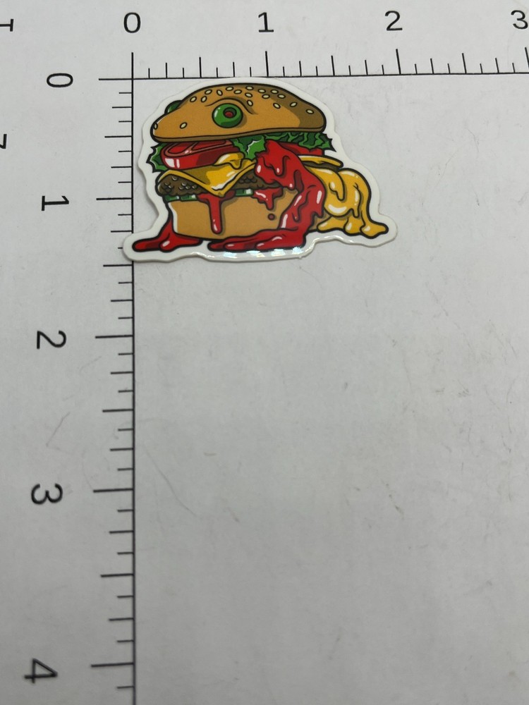 STICKER: junk food hamburger