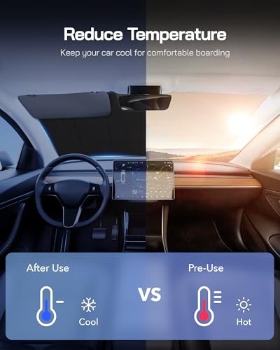 Windshield Sun Shade,Thicken Front Windshield Sunshade for Kia Rio 2013-2017