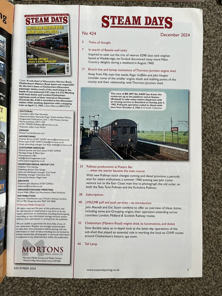 Steam Days Magazine, 2024, 7x Misc Issues,