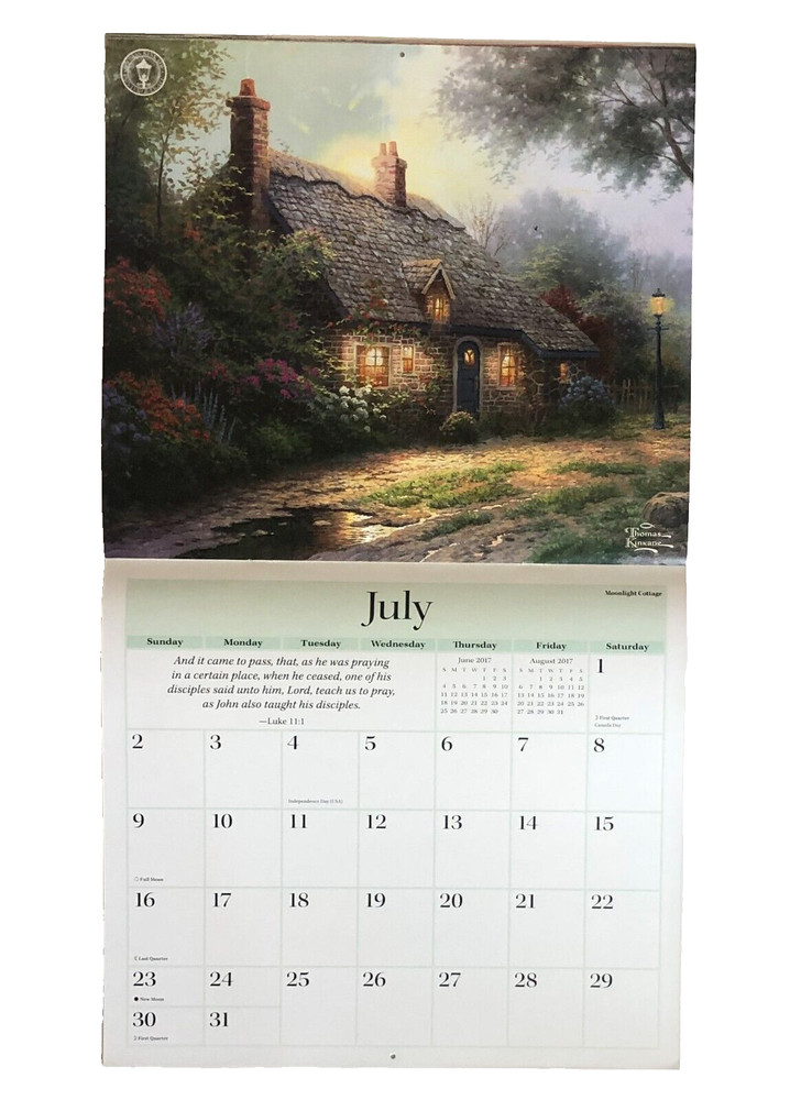 2017 Thomas Kinkade Scripture Calendar Painter of Light Large Wall Format Art