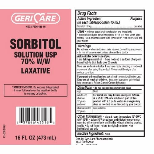 Laxative Geri-Care Liquid 16 oz. 70% Strength Sorbitol