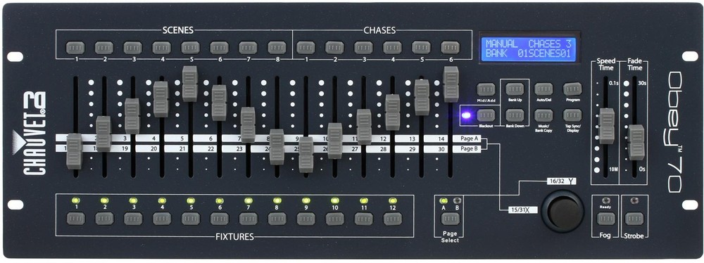 Chauvet DJ Obey 70 384-channel DMX Lighting Controller (2-pack) Bundle