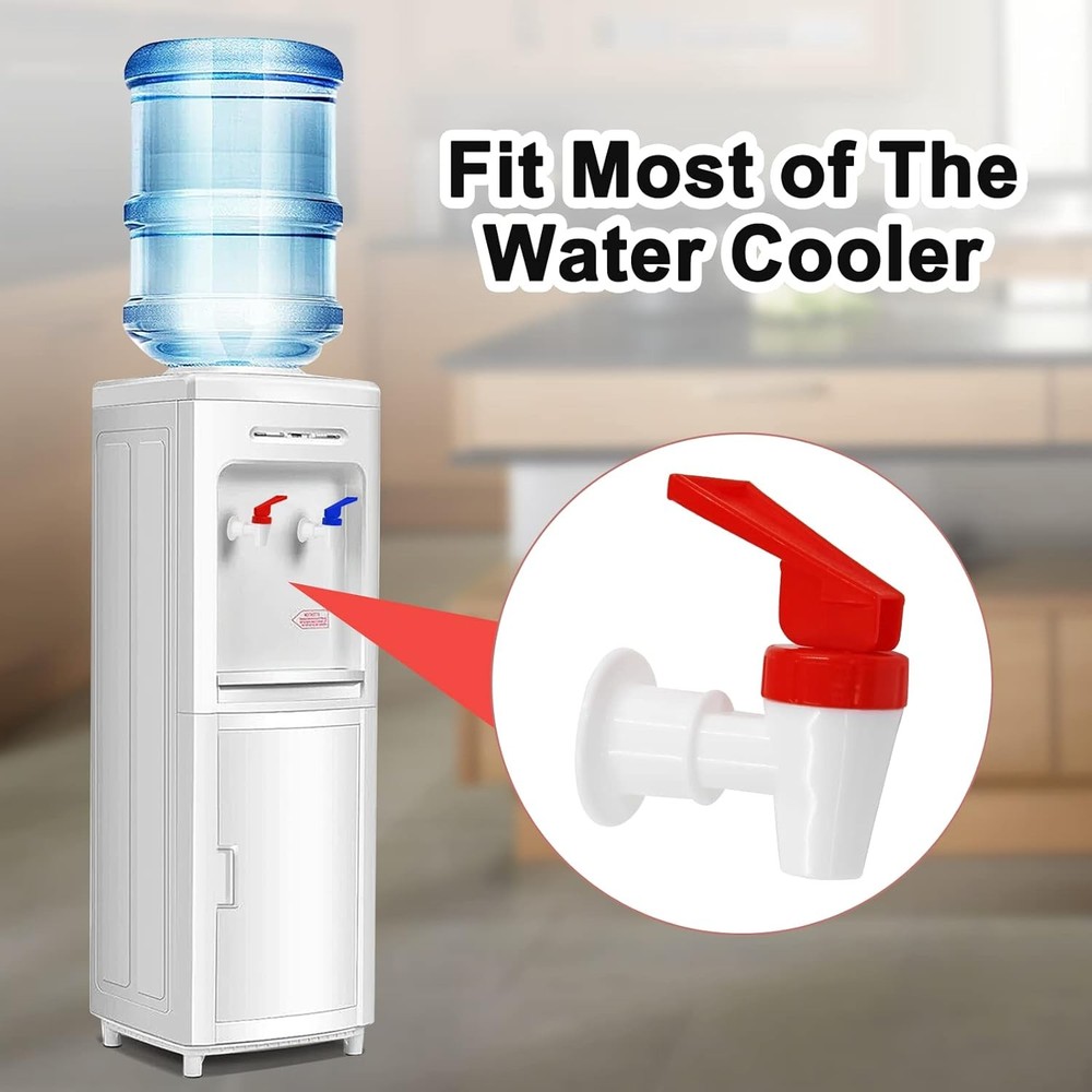 4Pcs Replacement Cooler Faucet, 2 Red and 2 Blue Internal Thread Plastic Spigot