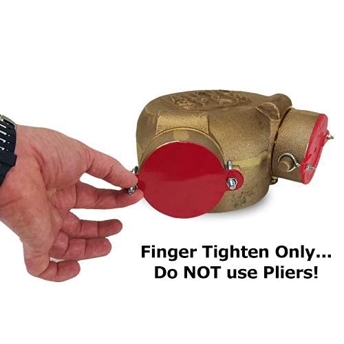Plastic FDC Connection - Fire Department Caps - 2.5 inches, Red