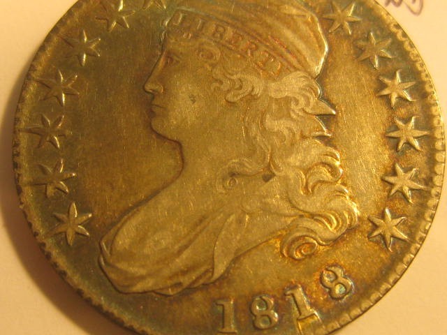 1818 Bust Half / Toned EF