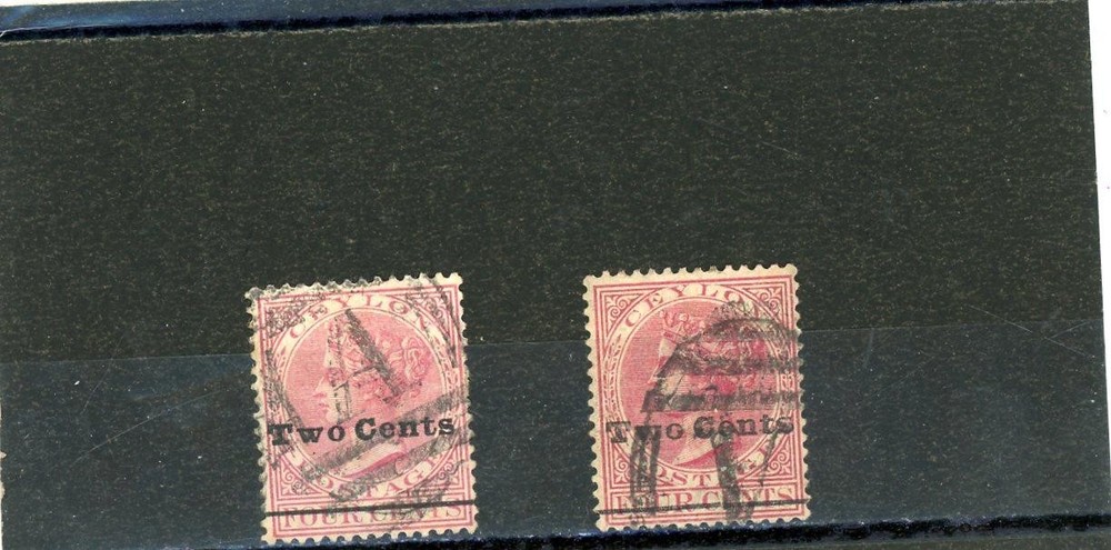 Ceylon 1886 Scott# 149-50 Canceled
