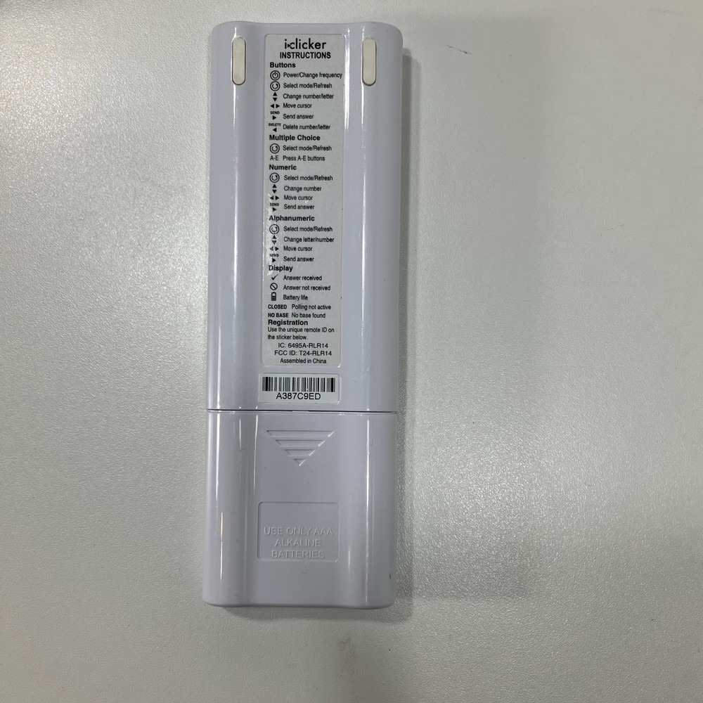 I-Clicker 2 Student Classroom Response Remote Control Pre-owned