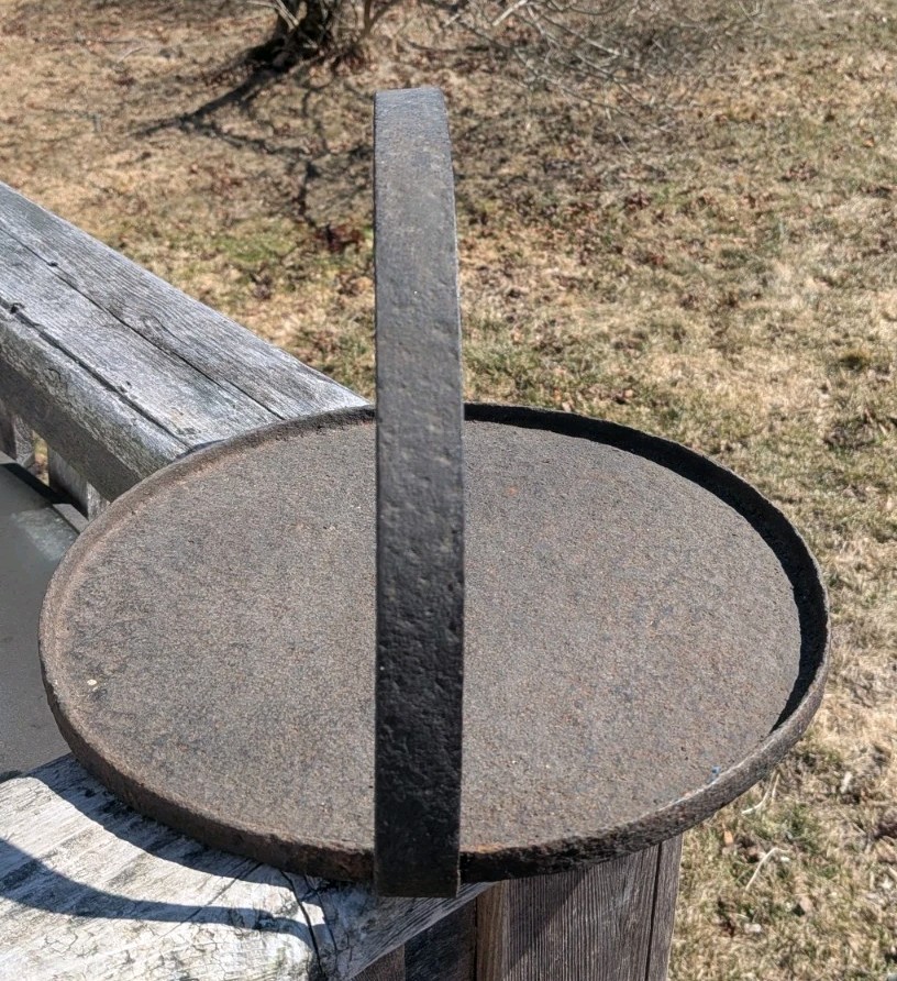 Antique Cast Iron Griddle Bail Handle Unmarked