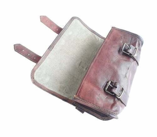 Combo 3 Leather Bag New Motorcycle Two Saddle Side Bag One Front Fork Tool Pouch