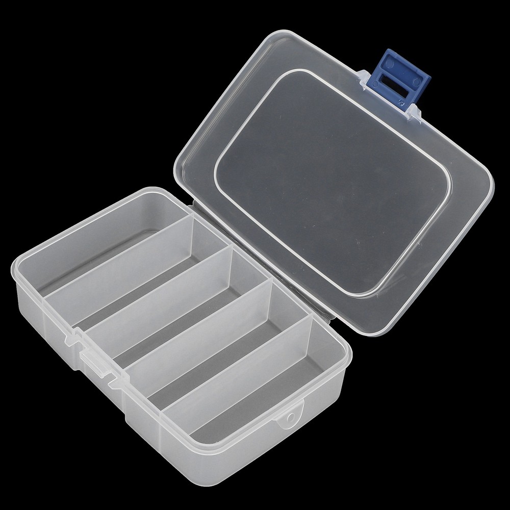 5 Grids Organizer Box Clear Visible Plastic Compartment Box Case