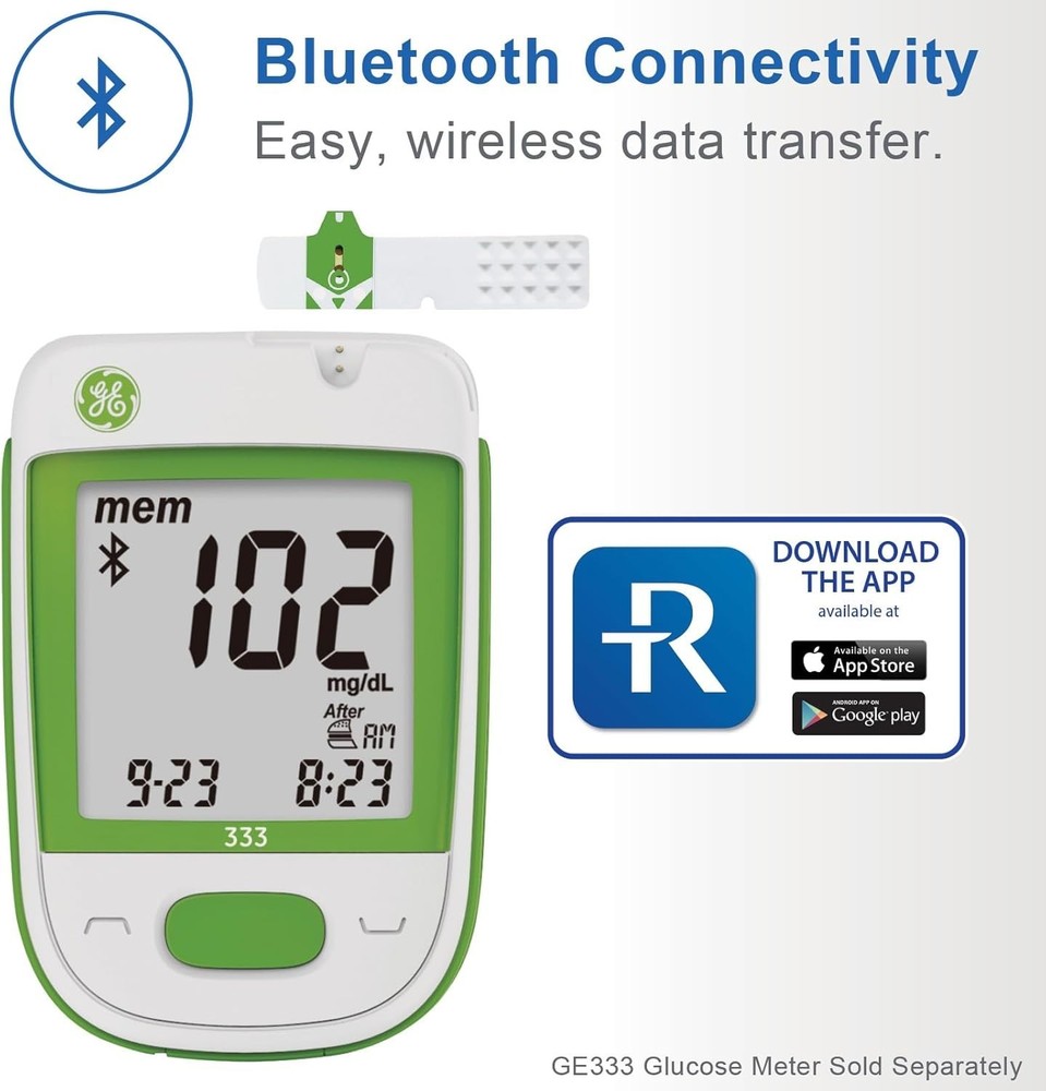 Blood Glucose Test Strips | 50-Count Pack |Gold Electrodes|Patented Test