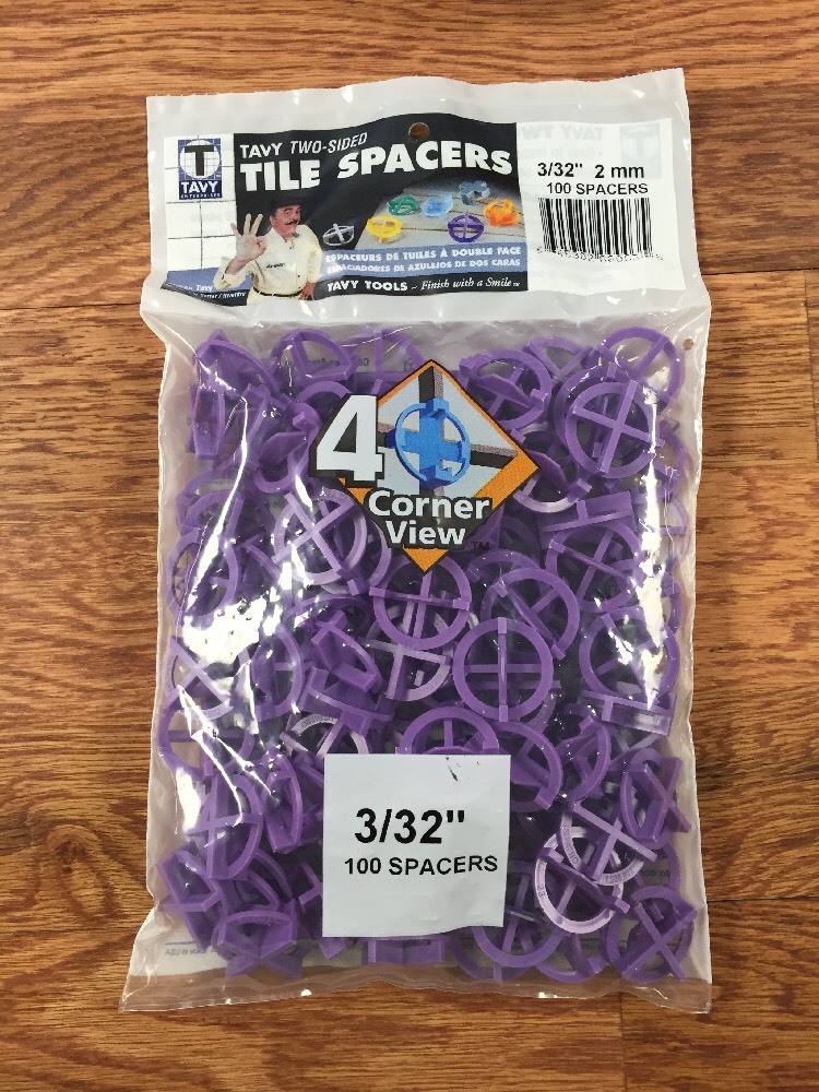 Tavy Tile Flooring Spacers 3/32", 100 Per Bag