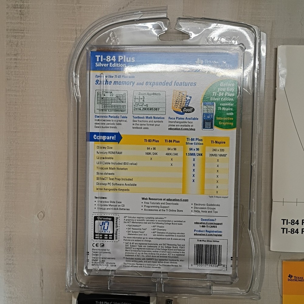 Texas Instruments TI-84 Plus Silver Edition Graphing Calculator TESTED Complete