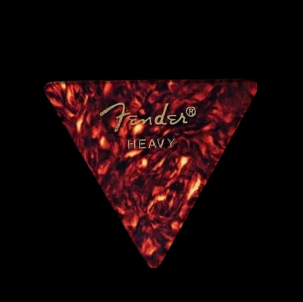 Fender Triangle Tortoise Celluloid 355 Heavy Picks 3 Pack