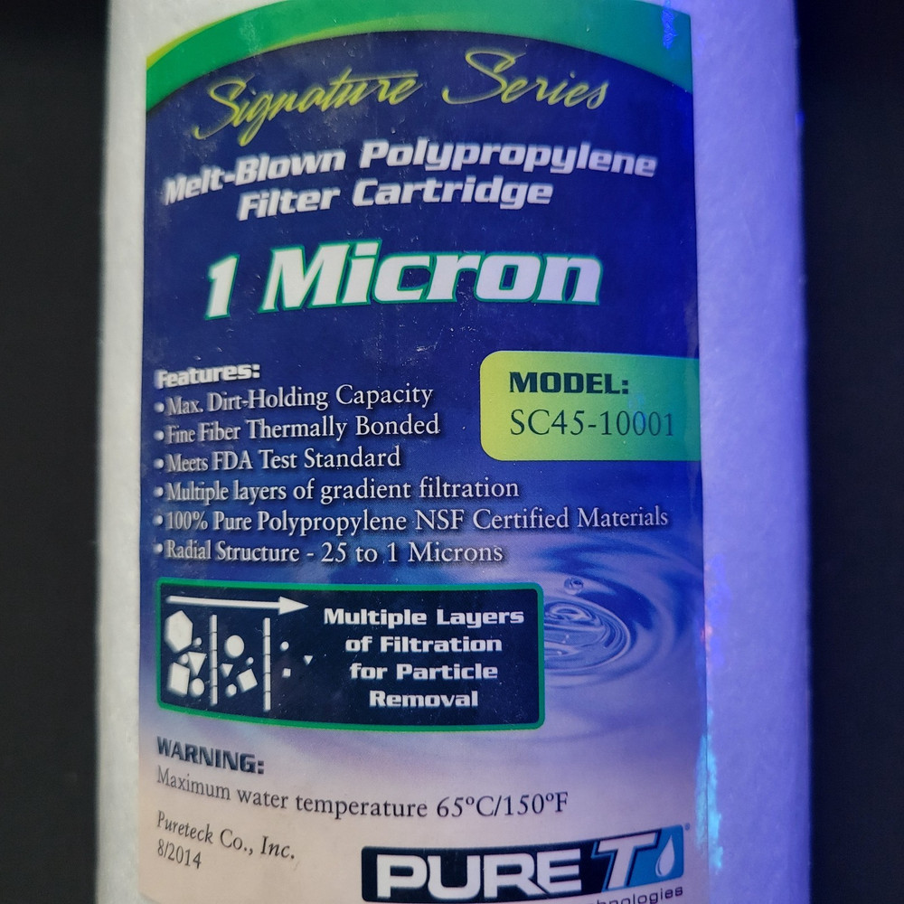 Whole House Filter Cartridge - Spun Poly 4.5" X 10" NEW