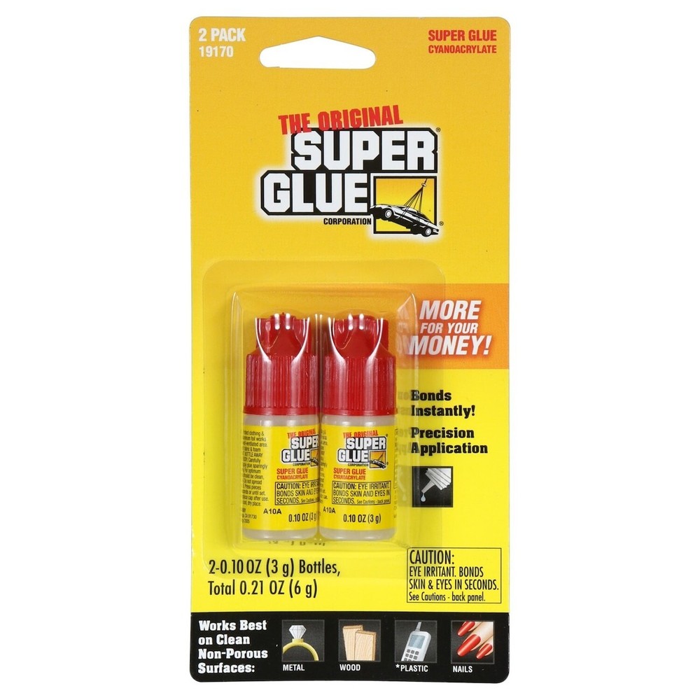 NEW MULTI USE SUPER GLUE With Drip Spout The Original Bottles 2 Pack