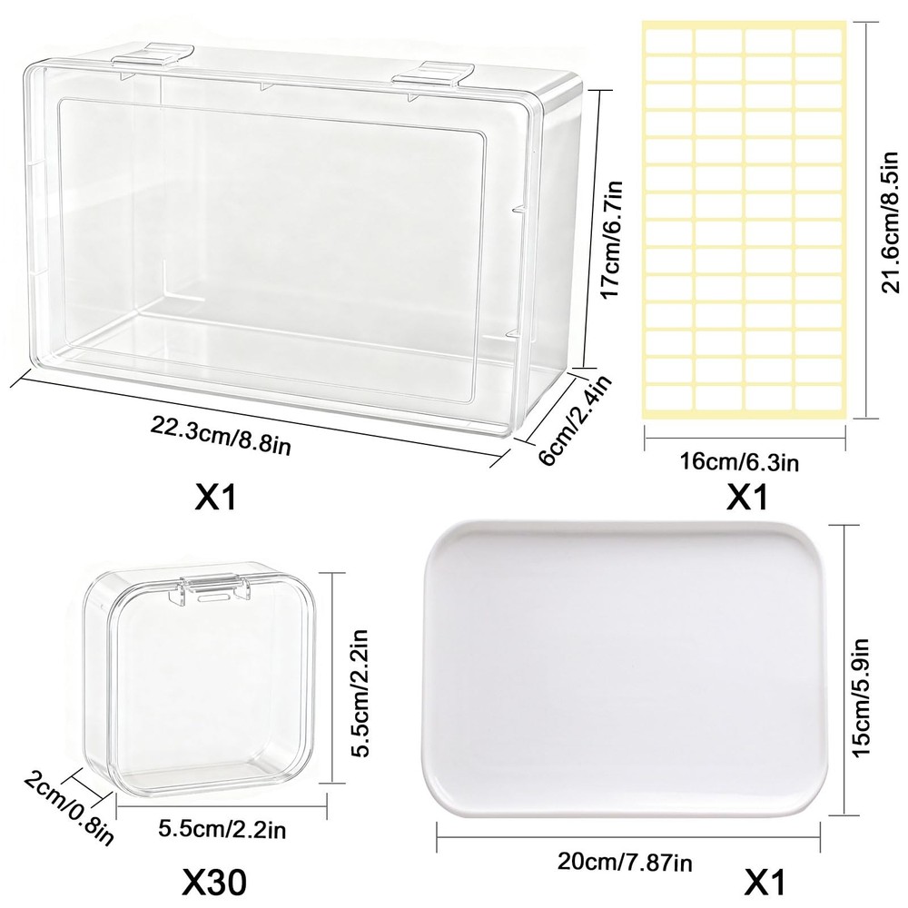 Bead Organizer Box, 62 Pcs Small Beads Organizers, With Classification Tags a...