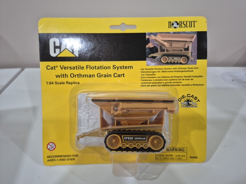 1/64 Cat Versatile Flotation System With Orthman Grain Cart A3