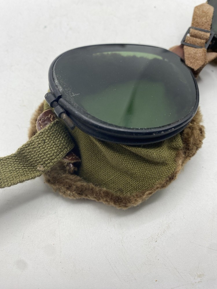 WWII US Fur Lined Aviation Pilot Goggles
